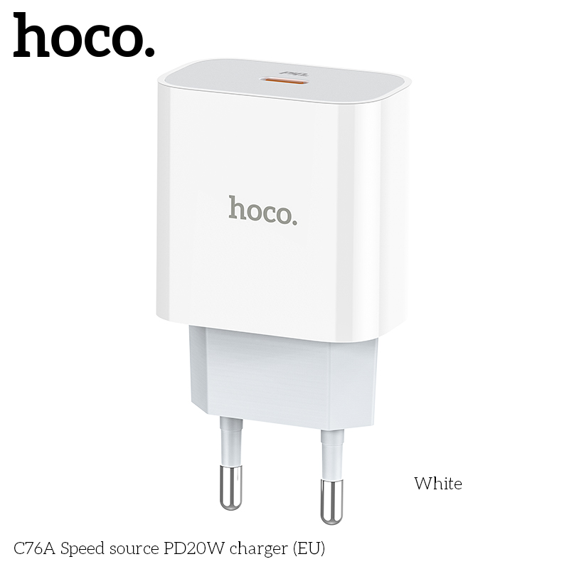 HOCO C76A Plus Speed source PD20W charger(EU) white